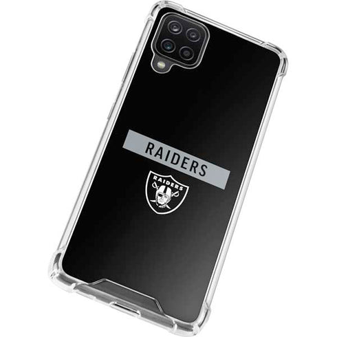 NFL Las Vegas Raiders Black Performance Series Galaxy A12 Clear Case