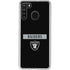 NFL Las Vegas Raiders Black Performance Series Galaxy A21 Clear Case