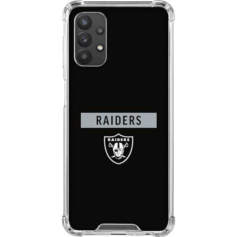 NFL Las Vegas Raiders Black Performance Series Galaxy A32 5G Clear Case