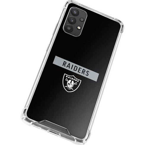 NFL Las Vegas Raiders Black Performance Series Galaxy A32 5G Clear Case