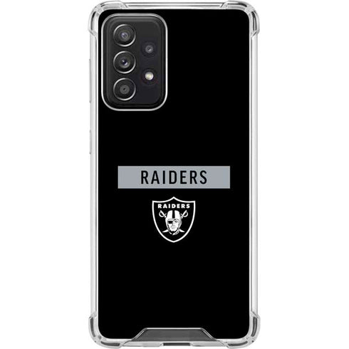 NFL Las Vegas Raiders Black Performance Series Galaxy A52 5G Clear Case