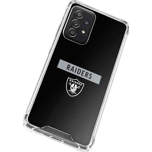 NFL Las Vegas Raiders Black Performance Series Galaxy A52 5G Clear Case