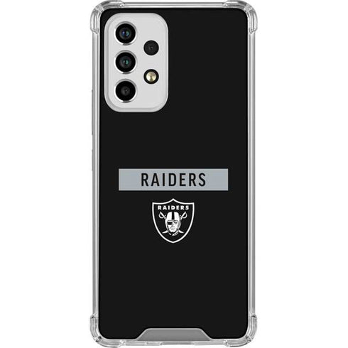 NFL Las Vegas Raiders Black Performance Series Galaxy A53 5G Clear Case