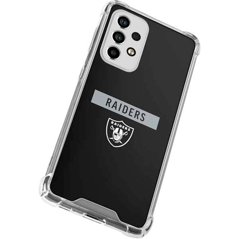 NFL Las Vegas Raiders Black Performance Series Galaxy A53 5G Clear Case