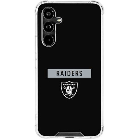 NFL Las Vegas Raiders Black Performance Series Galaxy A54 5G Clear Case