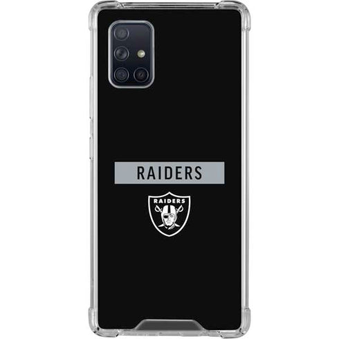 NFL Las Vegas Raiders Black Performance Series Galaxy A71 5G Clear Case