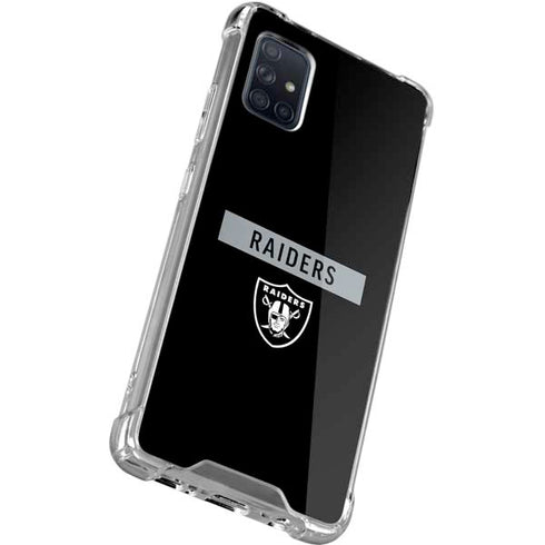 NFL Las Vegas Raiders Black Performance Series Galaxy A71 5G Clear Case