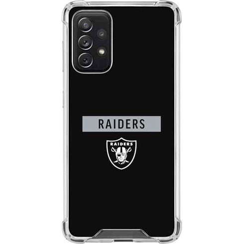 NFL Las Vegas Raiders Black Performance Series Galaxy A72 5G Clear Case