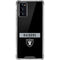 NFL Las Vegas Raiders Black Performance Series Galaxy Note20 5G Clear Case