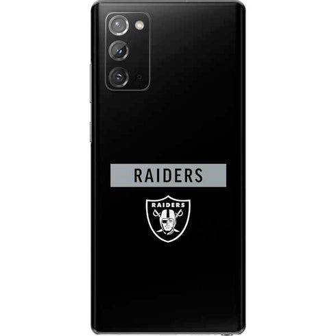 NFL Las Vegas Raiders Black Performance Series Galaxy Note20 5G Skin