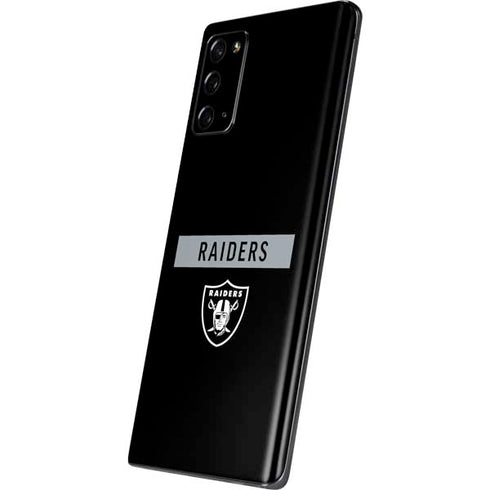 NFL Las Vegas Raiders Black Performance Series Galaxy Note20 5G Skin