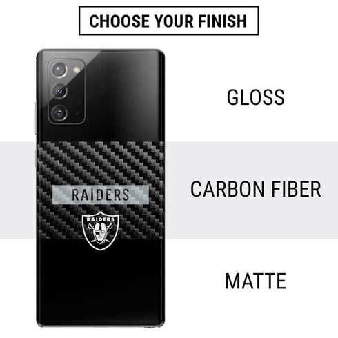 NFL Las Vegas Raiders Black Performance Series Galaxy Note20 5G Skin