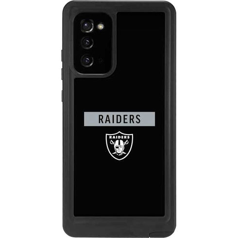 NFL Las Vegas Raiders Black Performance Series Galaxy Note20 5G Waterproof Case