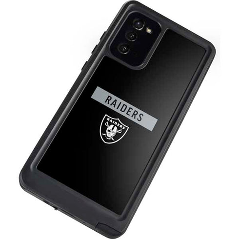 NFL Las Vegas Raiders Black Performance Series Galaxy Note20 5G Waterproof Case