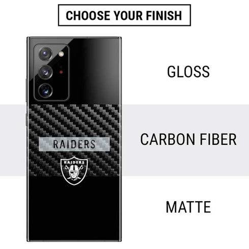 NFL Las Vegas Raiders Black Performance Series Galaxy Note20 Ultra 5G Skin