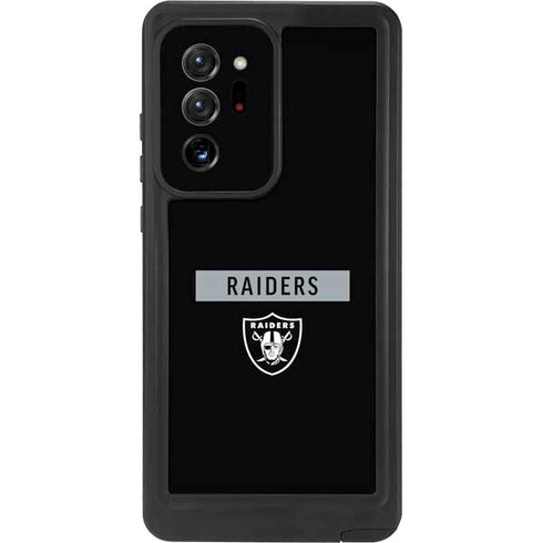 NFL Las Vegas Raiders Black Performance Series Galaxy Note20 Ultra 5G Waterproof Case