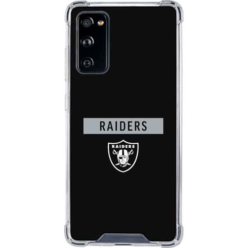 NFL Las Vegas Raiders Black Performance Series Galaxy S20 FE Clear Case