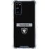 NFL Las Vegas Raiders Black Performance Series Galaxy S20 FE Clear Case