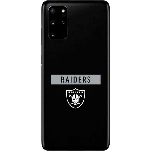 NFL Las Vegas Raiders Black Performance Series Galaxy S20 Plus Skin
