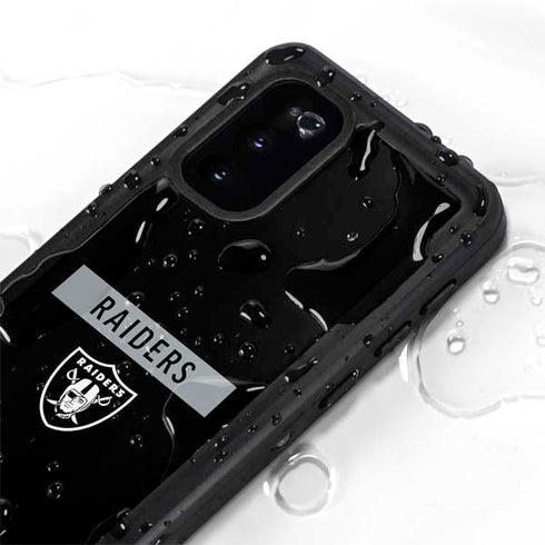 NFL Las Vegas Raiders Black Performance Series Galaxy S20 Waterproof Case