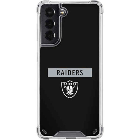 NFL Las Vegas Raiders Black Performance Series Galaxy S21 5G Clear Case