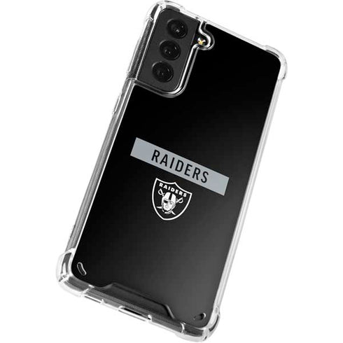 NFL Las Vegas Raiders Black Performance Series Galaxy S21 5G Clear Case