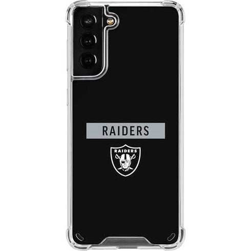 NFL Las Vegas Raiders Black Performance Series Galaxy S21 Plus 5G Clear Case