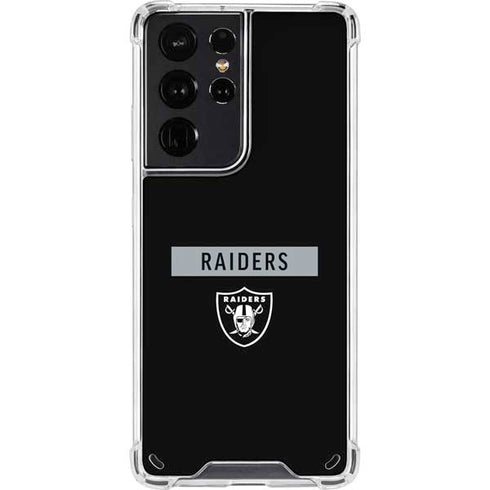 NFL Las Vegas Raiders Black Performance Series Galaxy S21 Ultra 5G Clear Case