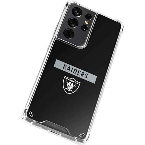 NFL Las Vegas Raiders Black Performance Series Galaxy S21 Ultra 5G Clear Case