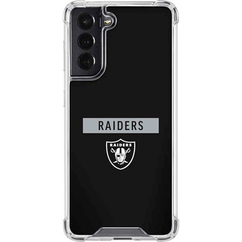 NFL Las Vegas Raiders Black Performance Series Galaxy S22 Clear Case