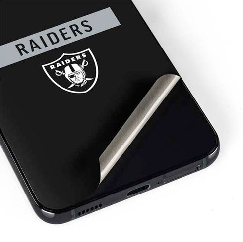 NFL Las Vegas Raiders Black Performance Series Galaxy S22 Plus Skin