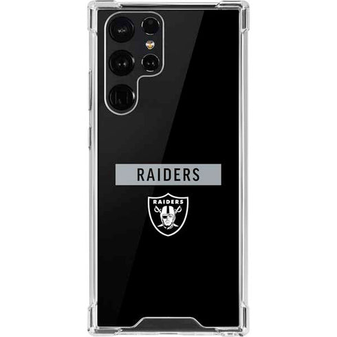 NFL Las Vegas Raiders Black Performance Series Galaxy S22 Ultra Clear Case