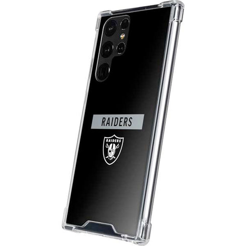 NFL Las Vegas Raiders Black Performance Series Galaxy S22 Ultra Clear Case