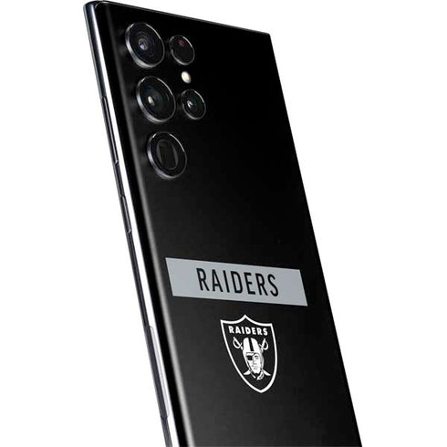 NFL Las Vegas Raiders Black Performance Series Galaxy S22 Ultra Skin