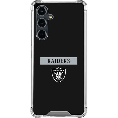 NFL Las Vegas Raiders Black Performance Series Galaxy S23 FE Clear Case