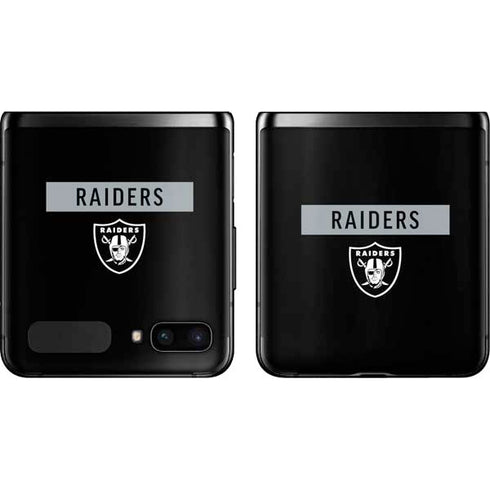 NFL Las Vegas Raiders Black Performance Series Galaxy Z Flip Skin