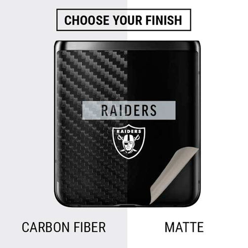 NFL Las Vegas Raiders Black Performance Series Galaxy Z Flip Skin