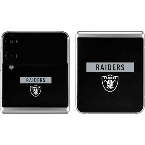 NFL Las Vegas Raiders Black Performance Series Galaxy Z Flip4 5G Skin