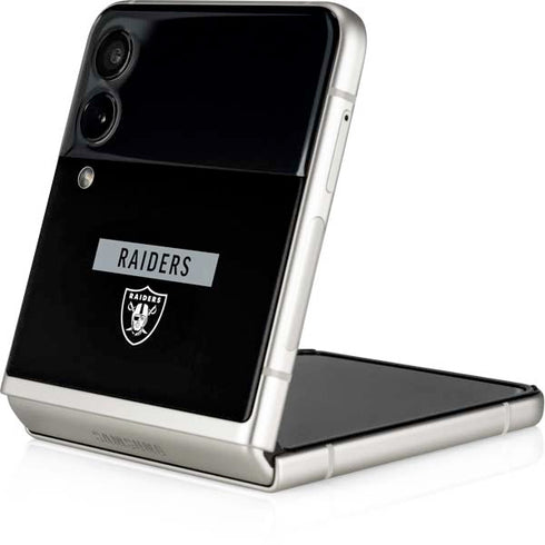 NFL Las Vegas Raiders Black Performance Series Galaxy Z Flip4 5G Skin