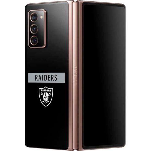 NFL Las Vegas Raiders Black Performance Series Galaxy Z Fold2 5G Skin