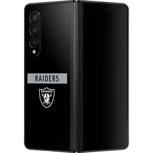 NFL Las Vegas Raiders Black Performance Series Galaxy Z Fold3 5G Skin