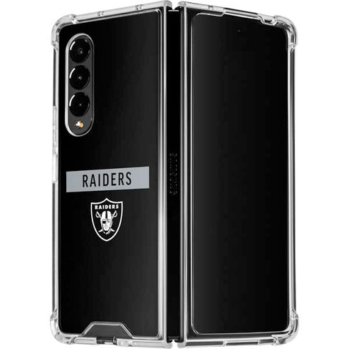 NFL Las Vegas Raiders Black Performance Series Galaxy Z Fold4 5G Clear Case