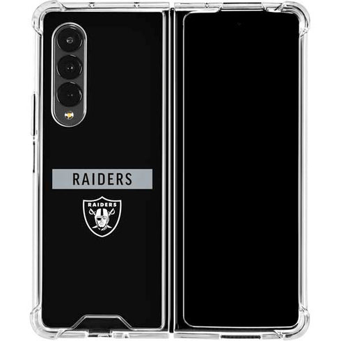 NFL Las Vegas Raiders Black Performance Series Galaxy Z Fold4 5G Clear Case