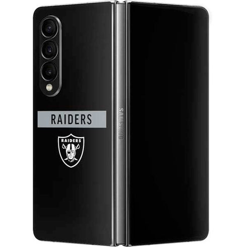 NFL Las Vegas Raiders Black Performance Series Galaxy Z Fold4 5G Skin