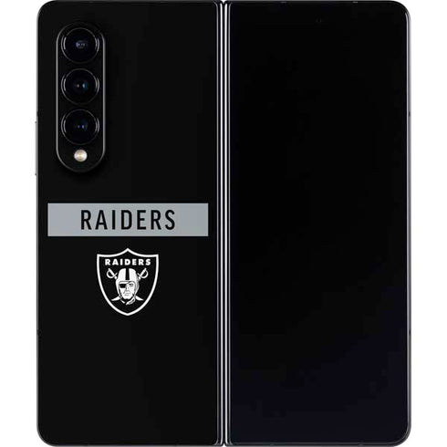 NFL Las Vegas Raiders Black Performance Series Galaxy Z Fold4 5G Skin