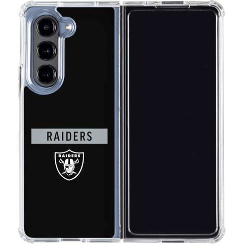 NFL Las Vegas Raiders Black Performance Series Galaxy Z Fold5 5G Clear Case