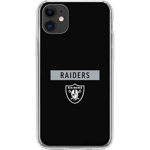 NFL Las Vegas Raiders Black Performance Series iPhone 11 Clear Case