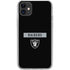 NFL Las Vegas Raiders Black Performance Series iPhone 11 Clear Case