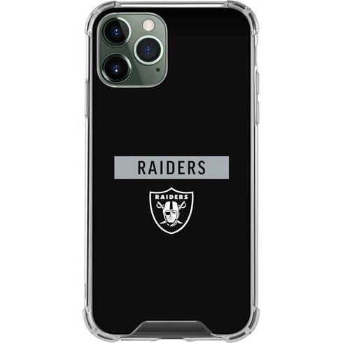 NFL Las Vegas Raiders Black Performance Series iPhone 11 Pro Max Clear Case