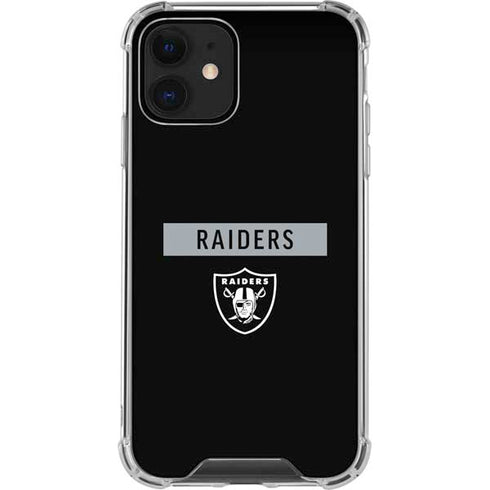 NFL Las Vegas Raiders Black Performance Series iPhone 12 Clear Case